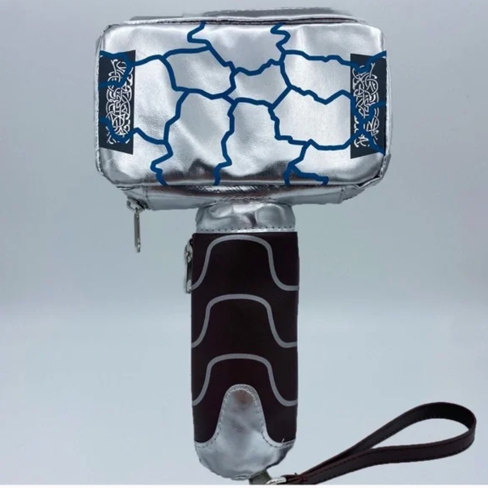 Disney Loungefly Thor Love of Thunder Hammer Purse Makeup Kit Wallet